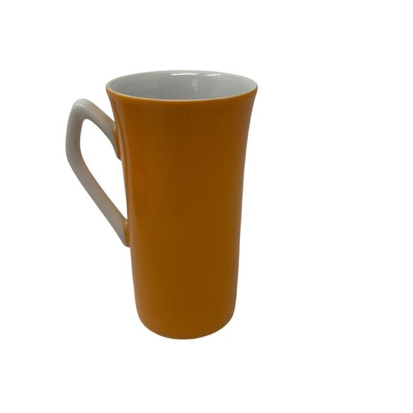 Harmony House Japan Fine China Espresso Cup Saucer Demi Orange Retro Japan - Picture 9 of 10